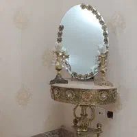 آینه شمعدانی برنجی