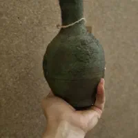 گلدان سفالی پتینه|صنایع دستی و سایر لوازم تزئینی|قم, بکایی|دیوار