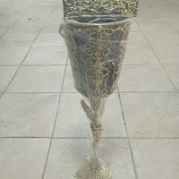 سطل زباله و جد دستمالی برنز نو