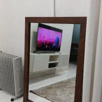 آینه نو قاب ام دی اف با روکش طرح چوب