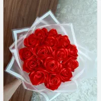 دسته گل روبانی