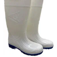 چکمه پلاستیکی سفید مشکی