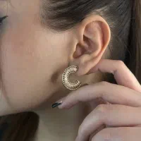 گوشواره حصیری جنس استیل