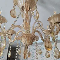 یک جفت لوستر کریستالی سالم و روشن|لوستر و چراغ آویز|کهریزک, |دیوار