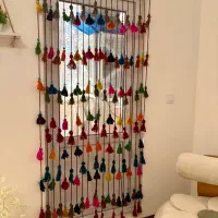 صنایع دستی پرده آویز پشمی