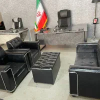 ست میز ریاست لینا صندلی مدیریت مبلمان ۴نفره اداری