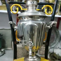 سماور روسی زغالی بکر آب کروم