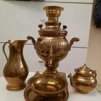 سماور برنجی آنتیک 3لیتری|کلکسیون اشیاء عتیقه|تهران, جنت‌آباد مرکزی|دیوار