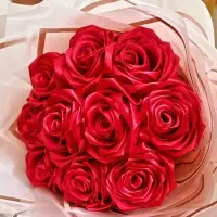 گل رز روبانی با بهترین متریال|گل مصنوعی|شیراز, کوشک میدان|دیوار