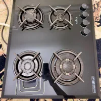 گاز رو کابینتی۴ شعله شیشه ای جرقه زن و ترموکوپل