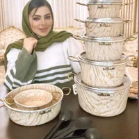 سرویس قابلمه ۲۱ پارچه ماموت طرح سنگ