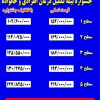 ثبت نام بیمه تکمیلی  تا ۵۰٪ تخفیف فقط تا ۱۵ آذر