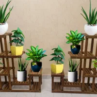 استند گلدان چوب ضد آب ترمو وود