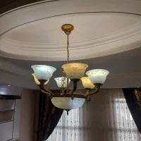 لوستر طرح سنگ و برنز|لوستر و چراغ آویز|تهران, شهران جنوبی|دیوار