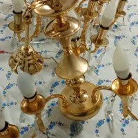 لوستر با رنگ آب طلادر حدنو|لوستر و چراغ آویز|مشهد, راهنمایی|دیوار