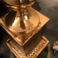 اباژور برنز خارجی قدیمی با حباب کریستال|چراغ خواب و آباژور|تهران, الهیه|دیوار