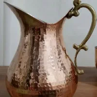 پارچ و لیوان مس نظریان زنجان و ساعت دیواری