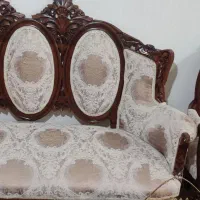 مبل سلطنتی با چوب راش و مبل راحتی و جلو مبلی|مبلمان خانگی و میز عسلی|مشگین شهر, |دیوار