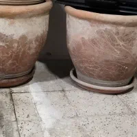 دوتا گلدان سفالی سایز بزرگ