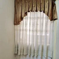 2عدد پرده درب و پنجره با میل پرده ها|پرده، رانر، رومیزی|گرگان, |دیوار