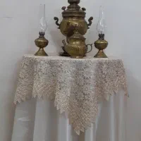 سرویس کامل سماور برنجی همراه با میز خاطره|صنایع دستی و سایر لوازم تزئینی|تهران, دولاب|دیوار