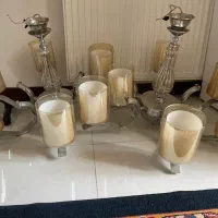 لوستر ۶شاخه استیل