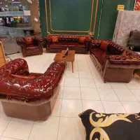 مبل راحتی چستر 8نفره جنس چرم