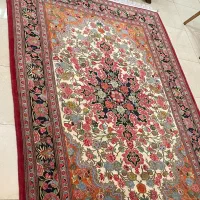 قالیچه قم ۳ متری  کرک کم کار کرده