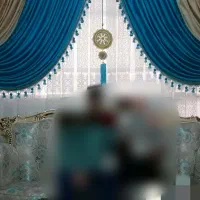 پرده به همراه زیر پرده و دوجفت والان مخمل