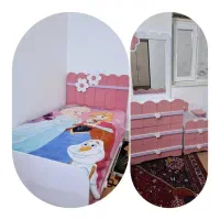 فروش تخت خواب یک نفره دخترانه با(عرض 120)