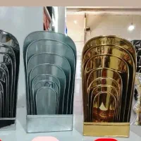 پیمانه و سرتاس دسته دار و بدون دسته استیل