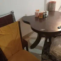 میز تحریر و ناهار خوری چوبی باهم یک و دویست