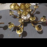دوعدد لوستر اهنی|لوستر و چراغ آویز|کرج, برغان|دیوار