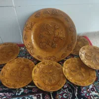 بشقاب پلاستیکی طرح چوب|ظروف سرو و پذیرایی|قم, باجک سه|دیوار