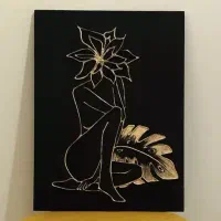 تابلو ورق طلا رنگروغن