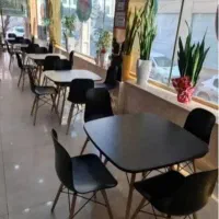 میز و صندلی ناهار خوری چوب راش مدل فایبر