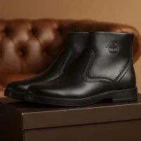 نیم بوت مردانه مشکی..درب منزل