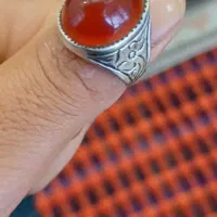 انگشتر عقیق پرتقالی دساز