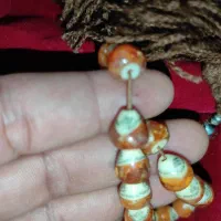 تسبیح آج فیل آغشته به کهربا کلکسیونی|کلکسیون اشیاء عتیقه|حمیدیا, |دیوار