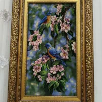 تابلوفرش گل وبلبل