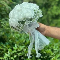 دسته گل عروس و گیف عروس رز ربانی