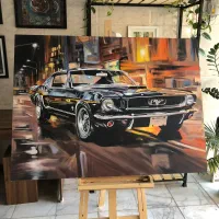 تابلو بوم رنگ روغن