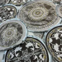 فرش ۱۵۰ در۱۵۰ گرد آکبند|فرش|تبریز, |دیوار