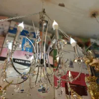 لوستر برنجی کروم خارجی ۶شاخه|لوستر و چراغ آویز|تهران, ائمه اطهار|دیوار