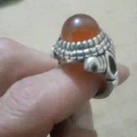 انگشتر کنده کاری عقیق یمن کهنه|جواهرات|کرمانشاه, |دیوار