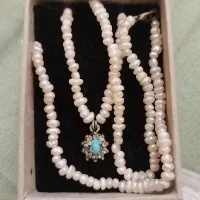 مروارید اصل قدمت دار،پلاک نقره عیار۹۲۵ فیروزه اصل|جواهرات|رشت, کوی عرفان|دیوار