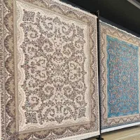 فرش بدون حاشیه افشان قرمز و ابی/۱۵۰۰ فرش سال|فرش|شیراز, لاله|دیوار