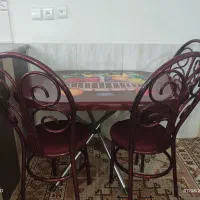 میز و صندلی نهارخوری ۴نفره فرفوژه|میز و صندلی غذاخوری|اصفهان, ارزنان|دیوار