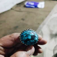 انگشتر فیروزه  کار دست قدیمی ۳۵ گرم