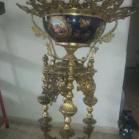 جا میوه ای سرمه ای پایه دار